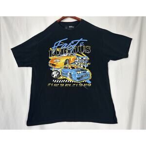 Universal Studios Fast and Furious Black Graphic Tee Shirt - Mens Size 2XL